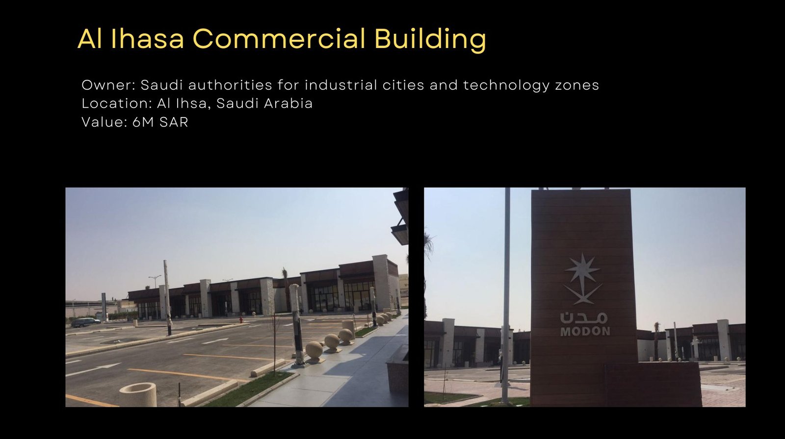 Al Ihsa Commercial Building — MODON
